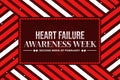 Second Week of February is observed as Heart Failure awareness week around the world, red color alarming concept background