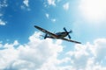 A second world war plane in the dramatic sky Royalty Free Stock Photo