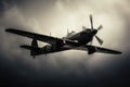 A second world war plane in the dramatic sky Royalty Free Stock Photo