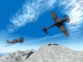 Second world war planes attack