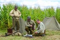 Second World War US Army soldiers recreation