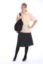 Secondary education pretty girl in school uniform