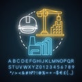 Secondary neon light concept icon. Processing and manufacturing industry idea. Economy sector. Heavy and light industry