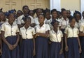 Secondary school children in rural northern Haiti. Royalty Free Stock Photo