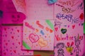 Secondary school students make Valentine cards
