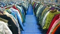 The Secondhand clothes in the market Royalty Free Stock Photo