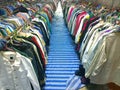 The Secondhand clothes in the market Royalty Free Stock Photo