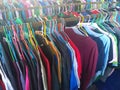 The Secondhand clothes in the market Royalty Free Stock Photo