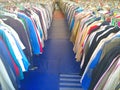 The Secondhand clothes in the market Royalty Free Stock Photo