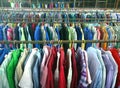 The Secondhand clothes in the market Royalty Free Stock Photo
