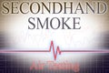 Secondhand smoke indoor pollutant Air Testing with graph - concept image