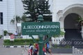 Secondiningratan road sign in Yogyakarta near Indonesia Bank Museum and Yogyakarta Smart Park