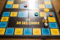 30 seconds board game, very fast party game, play in teams family or friend`s activity