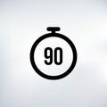 90 seconds Countdown Timer icon set. time interval icons. Stopwatch and time measurement. Stock Vector illustration isolated on