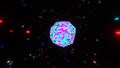20 seconds DJ visualizer pink teal rotation blob with space warp effect hd video