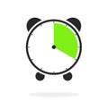 20 Seconds, 20 Minutes or 4 Hours - Alarm clock icon green and black