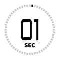The seconds, stopwatch icon