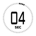 The seconds, stopwatch icon