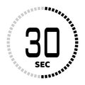 The seconds, stopwatch icon