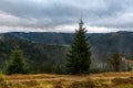 Seconds before sunrise Mountain top Royalty Free Stock Photo