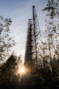 Secret army radar in the forest in Chernobyl