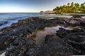 Secret beach morning in oahu hawaii Royalty Free Stock Photo