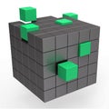 Secret Conspiracy Blocks Representing Complicity In Treason Or Political Collusion 3d Illustration