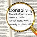 Secret Conspiracy Definition Representing Complicity In Treason Or Political Collusion 3d Illustration