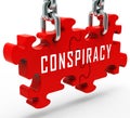 Secret Conspiracy Jigsaws Representing Complicity In Treason Or Political Collusion 3d Illustration