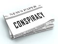 Secret Conspiracy Newspaper Representing Complicity In Treason Or Political Collusion 3d Illustration Royalty Free Stock Photo