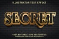 SECRET 3d -Editable text effect Royalty Free Stock Photo