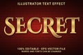 SECRET 3d -Editable text effect Royalty Free Stock Photo