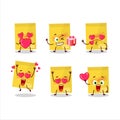 Secret document cartoon character with love cute emoticon