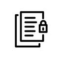 Secret Documents Icon. Vector icons on a white background. Trendy linear icon. Icon for website and print. Logo, emblem, symbol. I