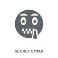 Secret emoji icon from Emoji collection.