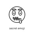 Secret emoji icon from Emoji collection.
