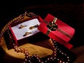 Secret golden present Royalty Free Stock Photo