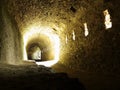 Secret hallway in medieval castle Royalty Free Stock Photo