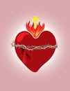 Secret heart, christian icon and symbol