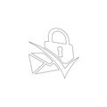 Secret mail. flat vector icon Royalty Free Stock Photo