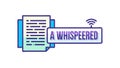 Secret Message Document with A WHISPERED Text, Confidential Vector Design Generative AI Royalty Free Stock Photo