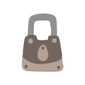 secret padlock vintage cartoon vector illustration Royalty Free Stock Photo