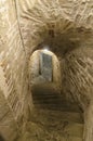 Secret passage in a medieval castle Royalty Free Stock Photo