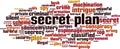 Secret plan word cloud Royalty Free Stock Photo