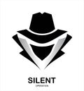 Secret service agent icon. Incognito. hacker. spy agent. undercover. Royalty Free Stock Photo