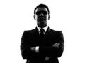 Secret service security bodyguard agent man silhou Royalty Free Stock Photo