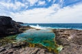 Secret spot in Lanzarote Natural Pools, Spain, Europe.