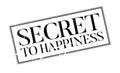 Secret To Happiness rubber stamp