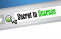 secret to success online sign concept