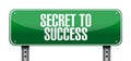 secret to success post sign concept